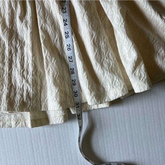 Jessica Simpson Jacquard Skater dress sleeveless Matelasse Antique White Small - Picture 13 of 13